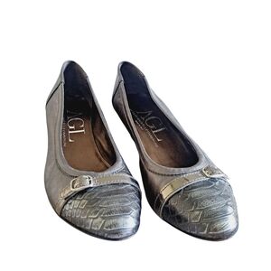 AGL Gray Leather Women's Shoes